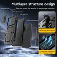 thumbnail image 6 of For Samsung Galaxy A16/ A17/ A26-5G Phone Case with 2 Pack Screen Protector, Slide Camera Cover, Kickstand & Lanyard Strap, Military Grade Shockproof Protective Heavy Duty Non-Slip Case, Black, 6 of 9