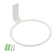 thumbnail image 1 of Soporte de pared en anillo Uxcell para macetas, blanco, paquete de 3, 5 pulgadas, 1 of 4