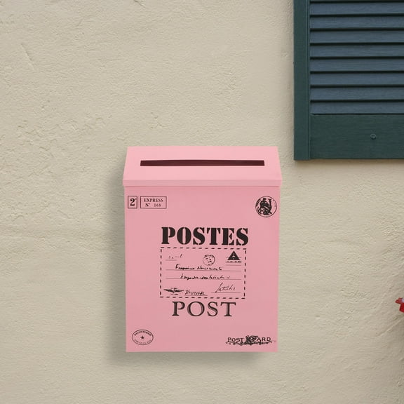 LOLIPPYY Decorative Mailbox Mailboxes for Outside Wall Mount Retro Storage 1Pack