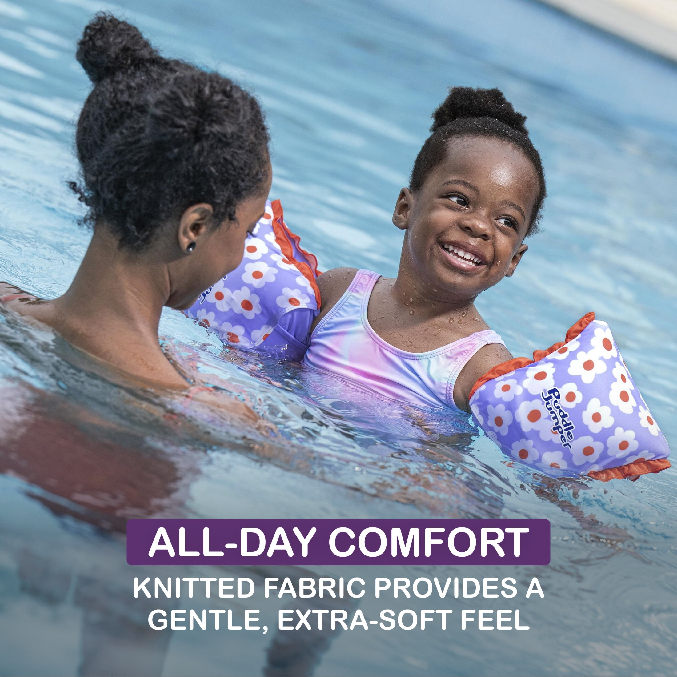 Puddle Jumper AquaStar Fabric Inflatable Armband Floaties, Up to 66lbs (30kg) Weight Capacity