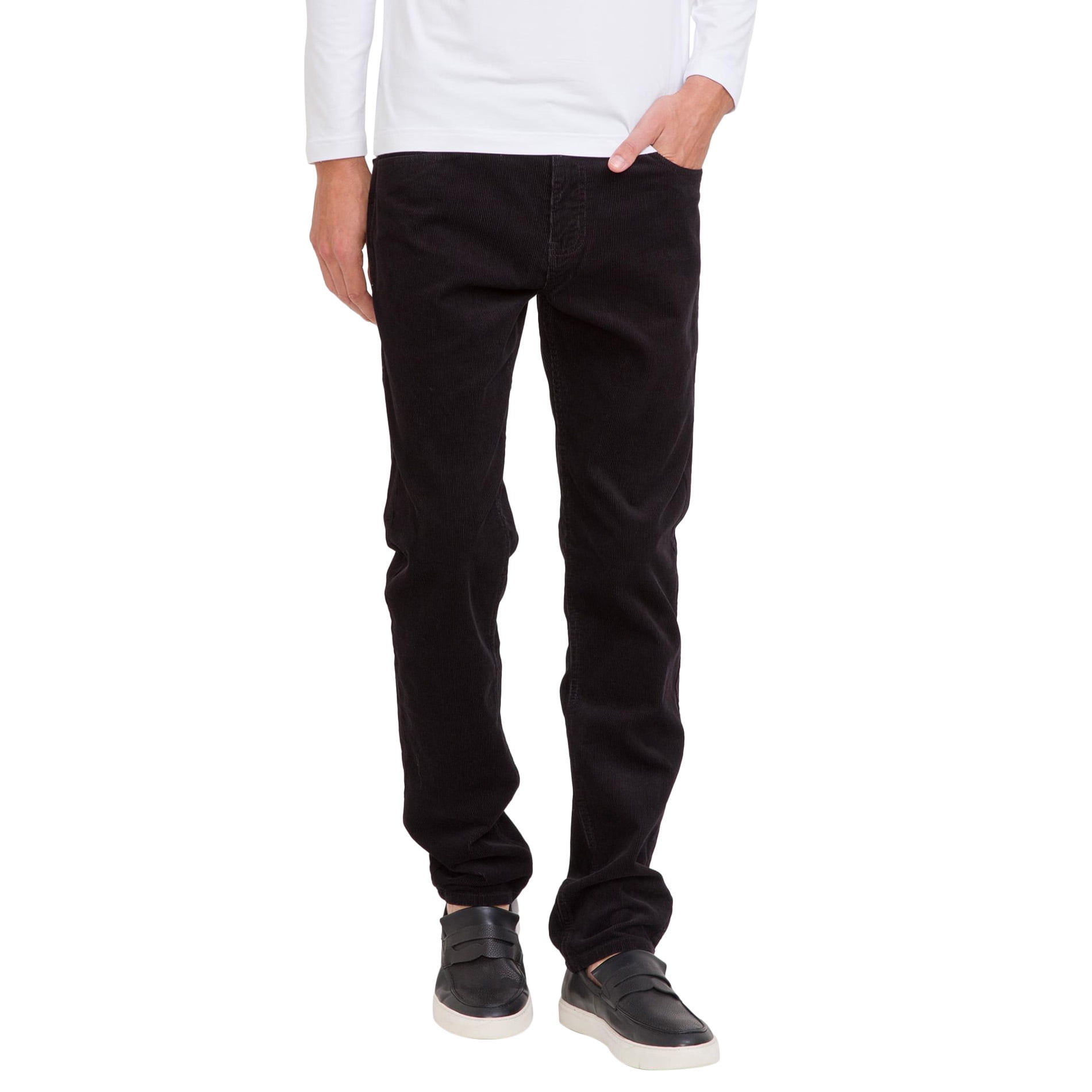 mens slim fit black corduroy pants