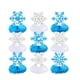 thumbnail image 5 of 9 centros de mesa de copos de nieve, adornos 3D con temática de copos de nieve, decoración para fiestas navideñas en dormitorio o sala de estar. azul, 5 of 8
