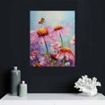 thumbnail image 4 of GOSMITH  Room Decor Paintings Echinacea Flowers Pictures 1 Panel Canvas Beautiful Blossom Pink Floral Wall Art Modern Artwork Home Decor for Living Room Giclee Framed Ready to Hang Gifts, 4 of 4