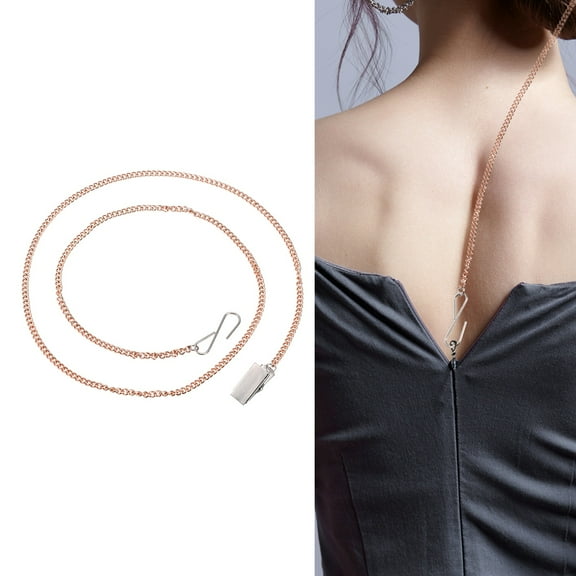 Uxcell Zipper Helper Pull, Back Zipper Puller Metal Clothing Assistant Aid with Clip for Dresses Easy Zip Up by Yourself, Rose Gold