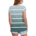 thumbnail image 4 of Eres Más Que una Camisa de Puntuación de Prueba Sexy de Manga Corta Lentejuelas Suelta Camisa de Blusa con Cuello en V, Poliéster, 4 of 8