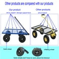 thumbnail image 2 of Wagon Cart Heavy Duty Carts and Wagons with Removable Sides Adjustable Handle Control and 10-in Solid Tires Yard Garden Cart Trucks Make it Easier to Transport Firewood, Blue, 2 of 7