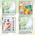thumbnail image 4 of Adhesivos para ventana de 15 x 46 con diseño de flores, mariposas grandes de primavera, hortensias, hierba, adhesivos para ventana de vidrio, reutilizables, de PVC de doble cara, estáticos, para, 4 of 7
