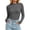 Gray, variant on ZUBMGKTE Long Sleeve Thermal Shirt for Women Light Fleece Tops Fall 2026 Crew Neck Casual Basic T-Shirts