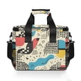 thumbnail image 7 of FORMRS Insulated Cooler Bag 24 Cans Capacity Soft Leakproof Lunch Box with Side Pockets, Blue Retro Print, 7 of 7