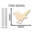 thumbnail image 2 of Unfinished Wood Nightingale Shape - Bird - Wildlife - Craft - up to 46" DIY 18" / 1/4", 2 of 3