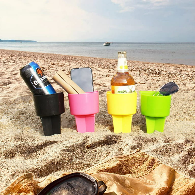 Seafly Pack of 5 Portable Beach Cup, Beach Drink Holder, Multifunctional  Sand Cup Holder, Beach Cup Holder, Sand Cup Holder, Stackable Beach Cup  Holder for Drinks, Keys : : Home & Kitchen
