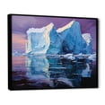 thumbnail image 2 of Designart "Blue Purple Iceberg Unseen Depths" Landscapes Floater Framed Canvas Print, 2 of 7