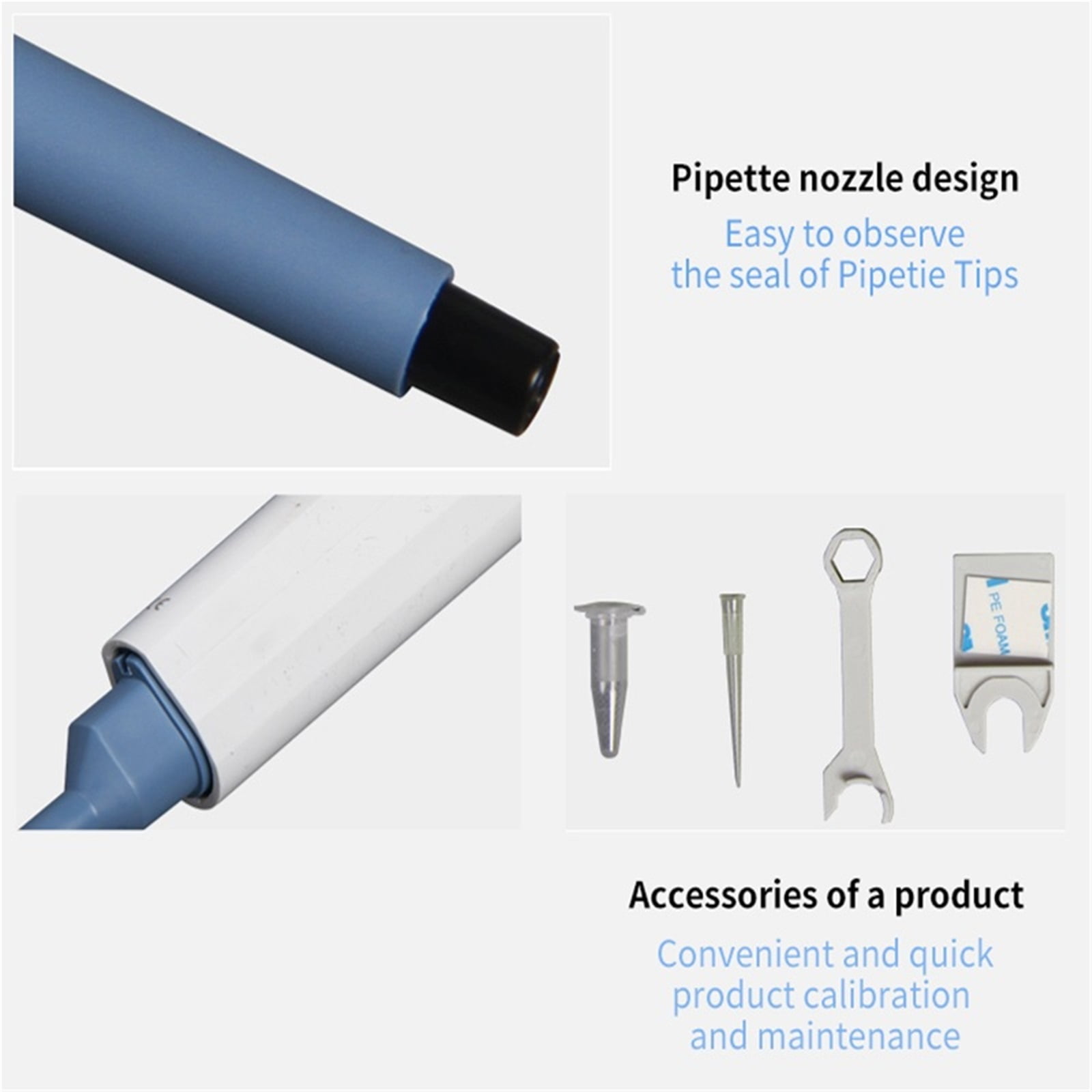 0.5-10ul Laboratory Pipette Single Channel Digital Display Adjustable Plastic Pipette Laboratory Equipment , High-Accurate