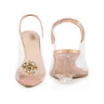 thumbnail image 5 of BLISSFUL STEP Rhinestone Clear Wedge Heel Sandals for Women Rose Gold 9, 5 of 6
