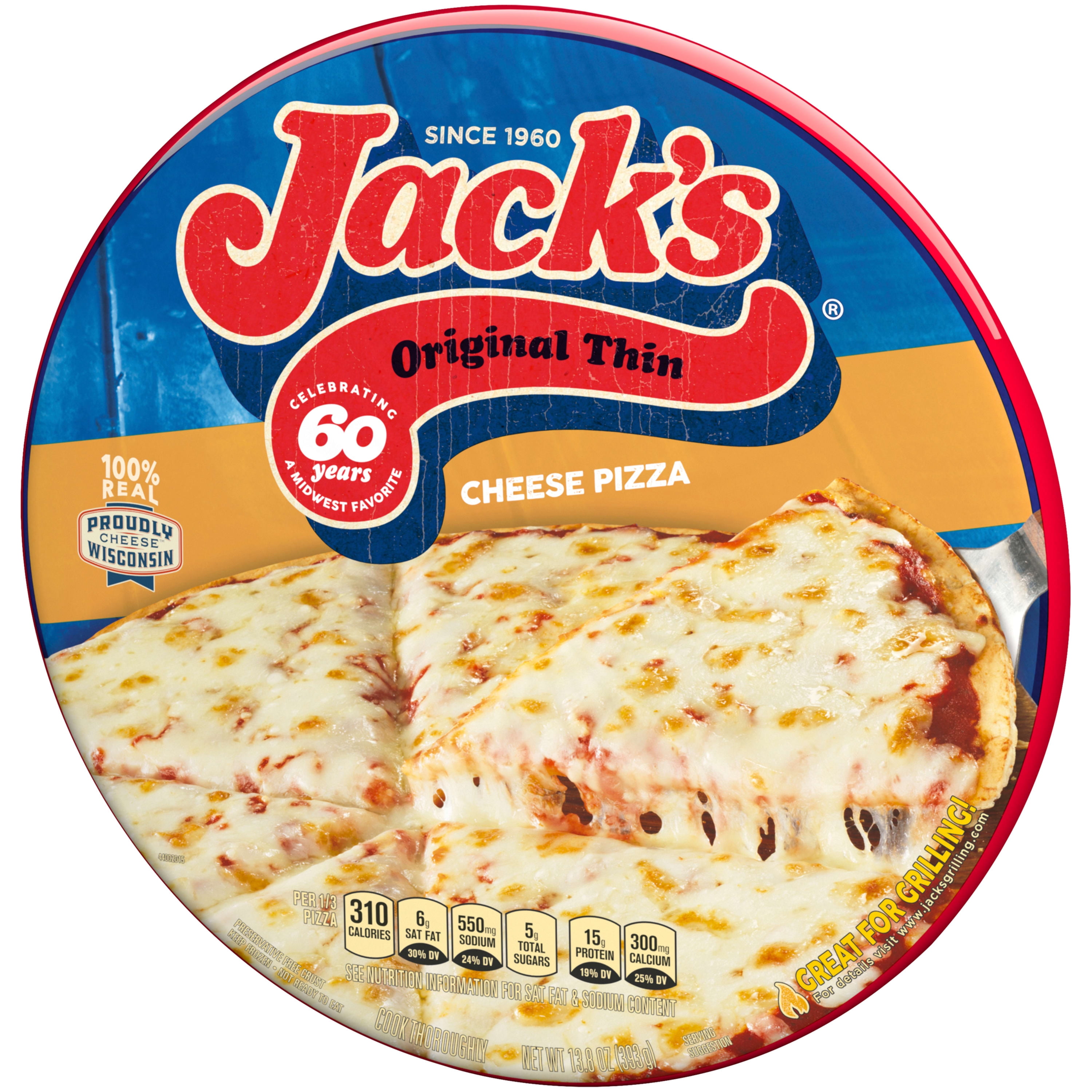 Jack S Original Thin Crust Cheese Frozen Pizza 13 8 Oz Walmart Com Walmart Com