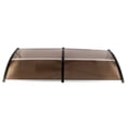 thumbnail image 4 of Window Awning Brown with Aluminum Black Bracket Door Canopy Cover Outdoor Front Door Patio Canopy UV Rain Snow Sunlight Protection Solid Sheet (38*79inch), 4 of 10