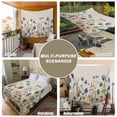 thumbnail image 6 of Blue Teal Spring Floral Large Tapestry for Bedroom Wall Hanging Tapestry,Watercolor Botanical Summer Flowers Ceiling Backdrop Tapestries Poster Blanket Wall Decor for Living Room 100" x 59", 6 of 8