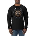 thumbnail image 1 of Bull Dog, Spiked Collar, and Headphones Animal Lover Mens Long Sleeve Shirt, 1 of 1