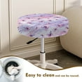 thumbnail image 4 of ZIATUBLE Marble Stripes Round Stool Cover Cushion Butterfly Bar Stool Slipcovers Chair Covers Set of 2 Kitchen Bar Stool Chair Seat Cover Machine Washable Round Chair Covers 14-16 Inch, 4 of 6