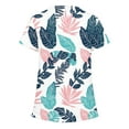 thumbnail image 4 of Youyipin Womens Tops Women's Comfortable Easy Fit Lightweight Durable Stretch Printed V Neck Medical Scrub Top Short Sleeve Shirts For Women, 4 of 5