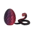 thumbnail image 2 of 3D Printed Articulated Dragon with Mystery Egg, Flexible Viper Dragon Figurine Home Decor, Creative Desk Toy and Collectible for Fantasy Enthusiasts, 2 of 3