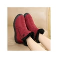 thumbnail image 4 of Kesitin Snow Shoes for Women Wide Non Slip Snow Boots Outdoor Casual Ankle Booties Comfortable Plush Lining Red US 11, 4 of 5