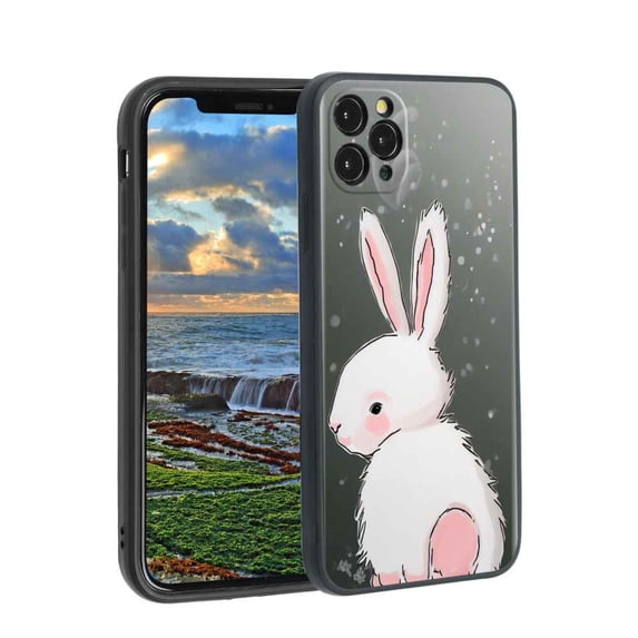 Compatible with iPhone 11 Pro Max Phone Case, Cute-Rabbit-37 Case Men Women, Flexible Silicone Shockproof Case for iPhone 11 Pro Max