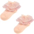 thumbnail image 2 of CPNG Baby Frilly Ankle Socks Girl Non Slip Toddler Girls Stockings Cotton Bow Ruffle Lace Newborn Long Socks Infant Winter Cute Dress Sock, 2 of 4