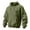 Army Green, variant on Men's Heavyweight Pullover Hoodie with Zippered Chest Pocket and Utility Sleeve Pocket for Outdoor Activities