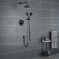 thumbnail image 2 of Boyel Living 8.3" Shower Faucet Set Wall-Mounted Rain Shower Faucet with Pressure Balanced Valve锛孧atte Black, 2 of 8