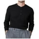 thumbnail image 4 of Camiseta de manga larga con botones y color liso para hombre, para otoño, mezcla de poliéster, cómoda e informal, varias tallas disponibles., 4 of 7
