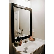 Frame My Mirror Framed Mirror, Black Finish, 20 x 24, 3 Wide Frame Porter Design