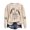 Khaki, variant on Xdegoge Girls Tops Long Sleeve Fashion Printed Sweatshirt Loose Comfory Crewneck Lightweight Spring Fall Pullover Tops S-Xxl Casual Holiday Daily Sudaderas Para NiñAs