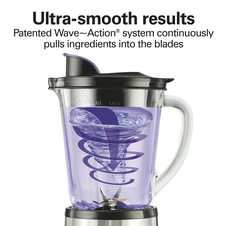 Hamilton Beach Wave Crusher Multi-Function Blender with 40 oz. Glass Jar and 14 Functions for Puree, Ice Crush, Shakes and Smoothies, Stainless Steel, Hamilton Beach Wave Crusher Multi-Function Blender with 40 oz. Glass Jar and 14 Functions for Puree, Ice Crush, Shakes and Smoothies, Stainless Steel,
