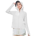 thumbnail image 5 of ZyeKqe Sunscreen Jackets for Women Casual Long Sleeve Full Zip Lightweight Breathable Thin Hoodie Coats with Face Mesh, 5 of 6