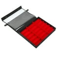 thumbnail image 1 of Caja de almacenamiento para gafas Jadeshay 18 rejillas color negro y rojo, 1 of 8