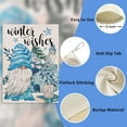 thumbnail image 3 of Home Decorative Winter Wishes Gnome House Flag, Garden Yard Owl Snowman Coffee Book Stars Pine Trees Outside Blue Decoration, Christmas Holiday Outdoor Large Burlap Decor Double Sided 28 x 40, 3 of 6