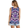 thumbnail image 2 of Jeiento Bohemian Tops for Women Mandala Flower Tank Top Sleeveless Shirts Plus Size Loose Fit Athletic Golf T-shirt Breathable Elastic Blouse Casual Business T-shirts,5XL, 2 of 7