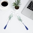 thumbnail image 5 of facefd 20pcs Acrylic Tassel Bookmark Rectangular Blank Bookmark DIY Mini Transparent Bookmarker for Book Cloth Decoration Student, 5 of 5