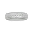 thumbnail image 3 of Mens 6MM Sterling Silver Swirl Pattern Ring - Mens Wedding Band, 3 of 4
