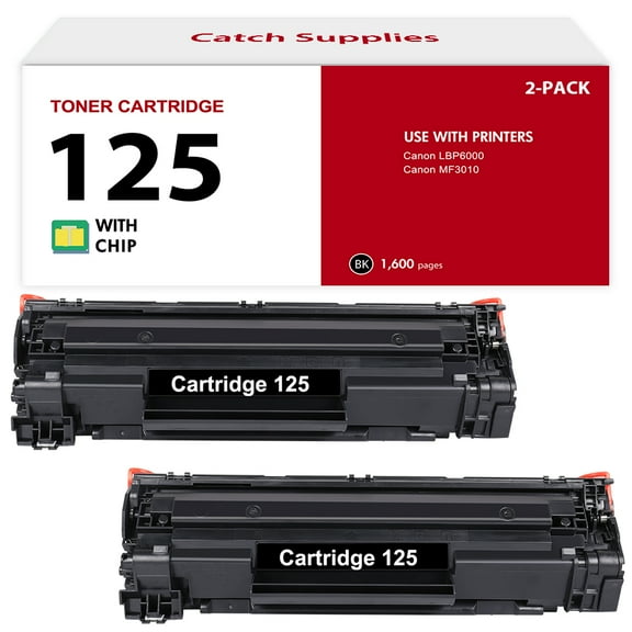 125 CRG-125 Black Toner Cartridge Compatible for Canon Cartridge 125 CRG125 used for Canon Imageclass mf3010 lbp6000 Printer Ink (2-Pack, 3484b001)