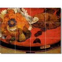 Ceramic Tile Mural-Paul Gauguin Still Life Kitchen Tile Mural 4. 17" w x 12.75" h using (12) 4.25 x 4.25 ceramic tiles