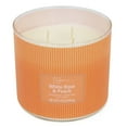 thumbnail image 4 of Bougie parfumée Mainstays à 3 mèches, enveloppée texturée Rose blanche et pêche, 14 oz, 4 of 6