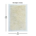 thumbnail image 4 of Benzara BM201554 9 x 6 ft. Shag Style Latex Free Hand Woven Wool Rug, White, 4 of 4