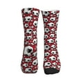 football soccer ball red Womens Cute Crew Socks Casual Athletic