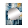thumbnail image 2 of Designart "Cubism Shapes In Cerulean" Abstract Shapes Mirror Wall Decor - Modern Blue Abstract Mirror Wall Art For Entryway - 40" x 30" Inch, 2 of 5