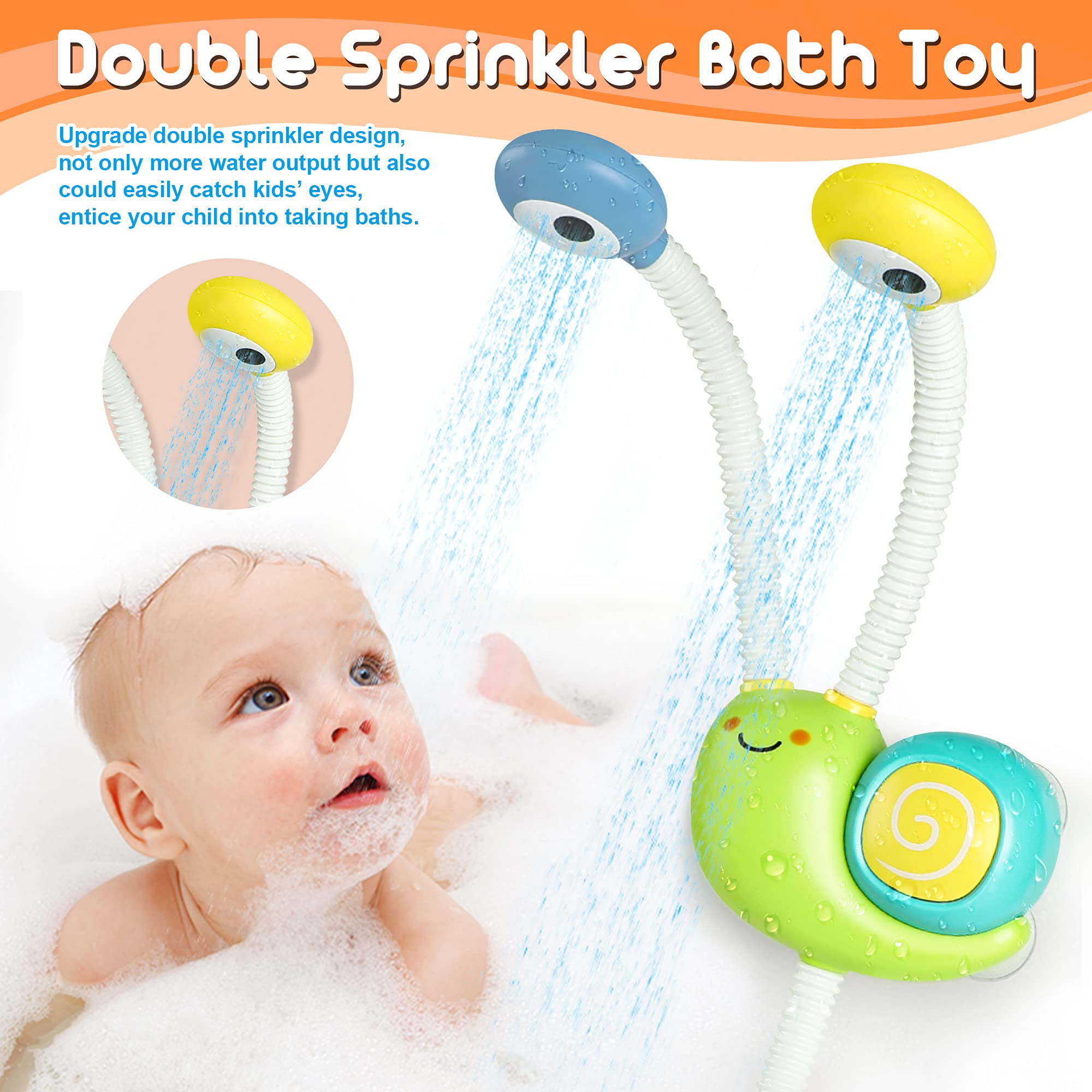 Baby Bath Toy Shower Head - OWNONE 1 Bathtub Shower Sprayer, Bath Toy for  Toddlers Ages 1-3, 2-4 Years Old, Infant Baby Bath Toy 6-12, 12-18 Months 
