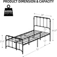 thumbnail image 4 of Metal Bed Frame, Platform Bed Frame with Headboard & Footboard, Twin, 4 of 8