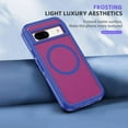 thumbnail image 6 of Allytechgroup Magnetic Back Case for Google Pixel 8, Military Grade Shockproof Anti-Scratch Durable Protection Slim Fit Lightweight Phone Case Cover for Women Men, Blue+Rose, 6 of 8