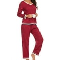 thumbnail image 7 of BLVB Soft Comfy Long Sleeve Pajama Sets Sleepwear for Women 2 Piece Pajama Sets Lounge Pj Sets with Pockets, 7 of 7